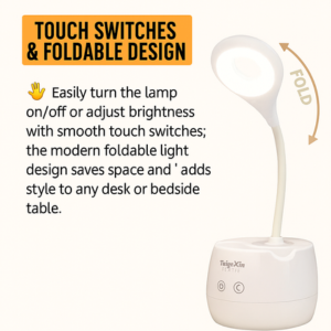 Desk LED Lamp with Pen Stand