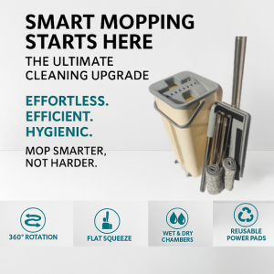 Floor Flat Mop with Bucket