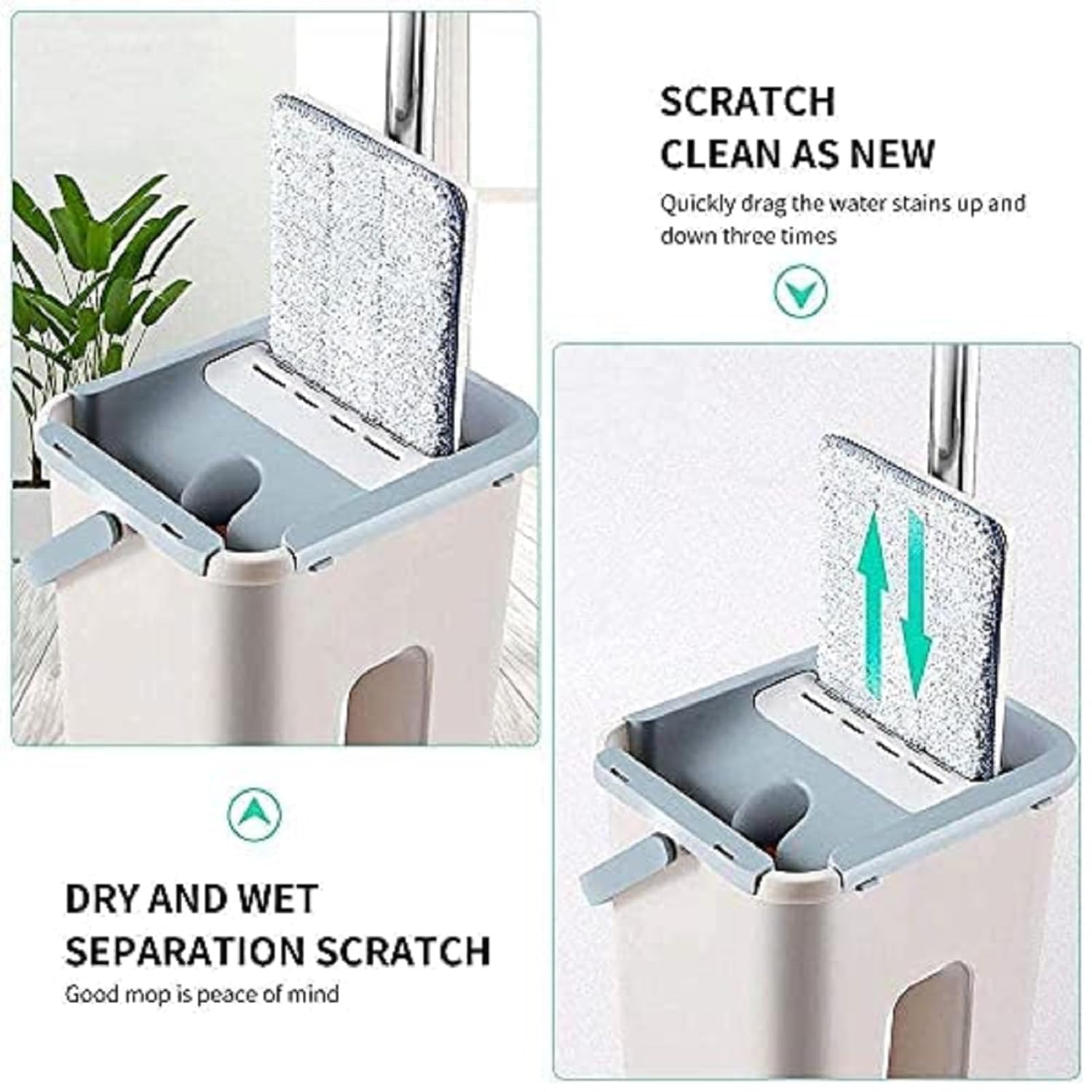 Floor Flat Mop with Bucket